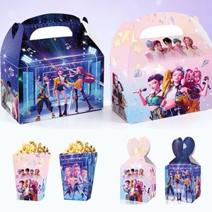 Marchandises Kpop Devil Girl : Bannière d'<span class=keywords><strong>anniversaire</strong></span>, Support à gâteau, Étiquette suspendue, Marque-page, Piñata, Sac cadeau, Boîte à bonbons, Décoration de fête Demon Hunter - Product Image 6