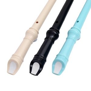 白いプラスチック製のリコーダー、8穴、ドイツ式ソプラノリコーダー、子供や学生向け、軽量の楽器 - Product Image 2