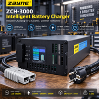 Chargeur de batterie LCD couleur 10-93V 2-30A 1500W 1800W 2000W avec refroidissement efficace et boîtier métallique pour batteries lithium et plomb-acide
