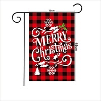 Drapeau de jardin rectangulaire personnalisé 30*45cm, impression design, décoration de Noël, Père Noël, bonhomme de neige, pour extérieur, jardin, cadeau