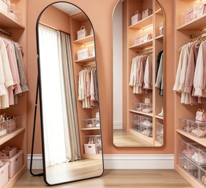Heavenly <b>Mirror</b> Modern Arch Full Body Dressing <b>Mirror</b> Aluminum Frame Floor Standing <b>Vanity</b> <b>Mirror</b> USB <b>Light</b> Source Home Bedroom - Product Image 3