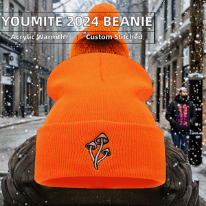 Nuevo Gorro de Punto Doble 2024, Bordado Personalizado de Dibujos Animados, 8 Colores, 100% Acrílico, Unisex, Uso Diario, Adultos - Product Image 2