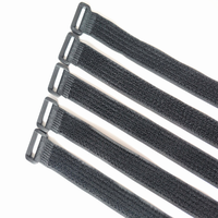 Sangle à boucle élastique personnalisée imprimée avec logo, écologique, douce, réutilisable, 100 % nylon, auto-adhésive, à double face, thermocollante