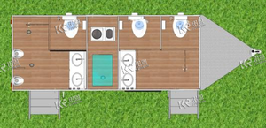 Luxury And <b>Shower</b> Room Outdoor Fiberglass Restroom Portable Mobile Toilet Trailer - Product Image 2