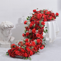 Arrangement floral en cascade de soie artificielle de luxe pour la décoration de table de mariage, événement nuptial, fête, cérémonie