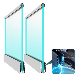 Dẫn kính lan can nhôm U kênh hồ sơ ngoài trời ban công lan can cầu thang sàn kính không khung lục bình - Product Image 1