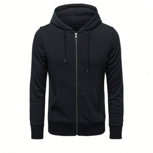 Wholesale Custom Color Logo Men Printed Oversized Cotton Plain Oem Zipper Unisex High Quality Mens Pullover Zip up Hoodie - Product Image 4