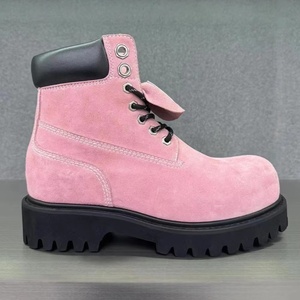 Botas de Trabajo de Cuero de Último Modelo 2026, Botas de Desierto Color Caramelo para Hombre, Botas de Tobillo Estilo Martin para Mujer - Product Image 1