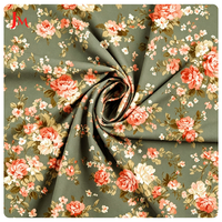 Tissu popeline uni 100% coton biologique, motif floral, tissu imprimé numérique pour jupe de fille