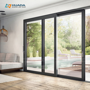 Hiện đại biệt thự ban công thang máy và cửa trượt Patio phía trước nhập Glider cửa nhôm bão tác động trượt cửa kính - Product Image 1