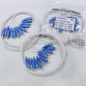 Wholesale SMF 0.9mm Single Mode 1.5m SC/UPC LSZH White Jacket G652D Fiber Core 12Pcs Fiber Optic Pigtails - Product Image 4
