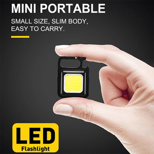 Đa chức năng 300mAh Hợp kim nhôm COB Mini Keychain làm việc ánh sáng không thấm nước từ Led sạc Torch cắm trại đèn pin - Product Image 2