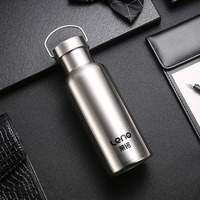 Botol air Stainless Steel, termos mulut lebar 750ml/1000ml, terisolasi vakum dinding ganda kustom untuk berkemah