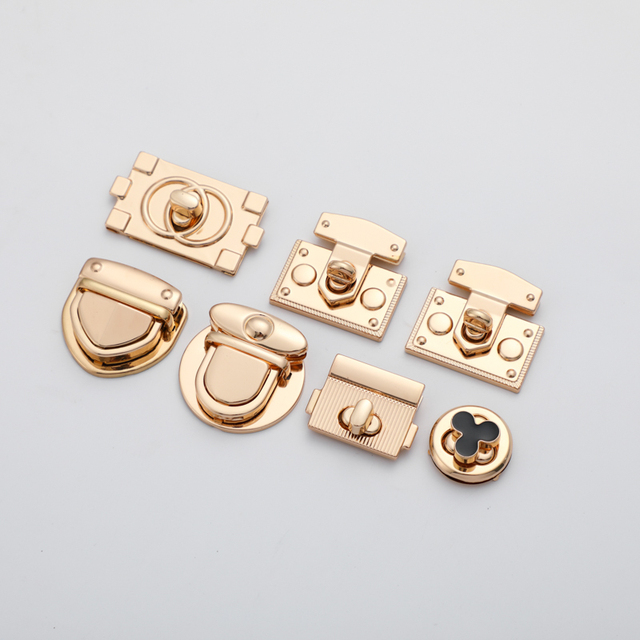 Custom High Quality Twist Lock Handbag Lock Fashion Metal Bag Lock Hardware