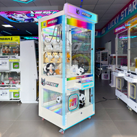 Machine à griffes géante d'arcade personnalisée à monnayeur, en métal, pour attraper les poupées, avec lumières clignotantes, garantie 1 an