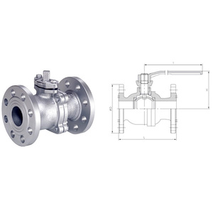 Billes de grafit solides pour garnissage de vannes en fonte, JIS10K/ANSI150, raccords BSPT/NPT/à brides, fonte ductile FCD450, base OEM BV-FCD, fonte ductile - Product Image 4