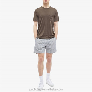 Short de jogging à rayures en coton pour hommes, Streetwear décontracté, été, personnalisé, avec cordon de serrage, vente en gros - Product Image 4