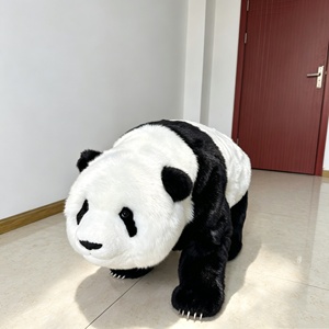 Modèle de robot panda géant animatronique réaliste grandeur nature avec enveloppe en <span class=keywords><strong>peluche</strong></span>, taille personnalisée pour intérieur, parcs à thème, zoos, centres commerciaux - Product Image 3