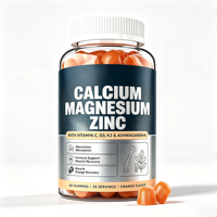 Usine OEM ODM, Marque Privée, Gommes Végétaliennes Calcium Magnésium Zinc Vitamine D3 K2 Saveur Orange, Stimulant Immunitaire