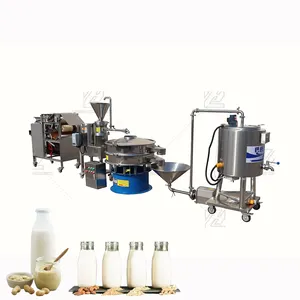 Industriële Commerciële Pinda Amandel Sojamelk Grinder Productielijn Sojamelk Machine Maker Melk Van Noten
