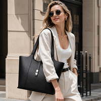 Sac fourre-tout pour femme de grande capacité, matériau durable, plusieurs poches, sac à main léger pour le travail, les courses, les voyages