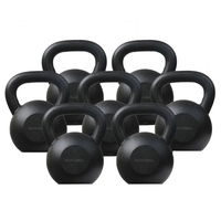 Kettlebell de fitness professionnel réglable en fonte colorée avec revêtement vinyle HL0002-27