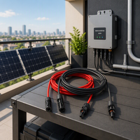 Connecteur de câble solaire à double extrémité PNTECH, panneau 14AWG 2,5 mm², câble d'extension solaire PV de 4 m pour panneau solaire