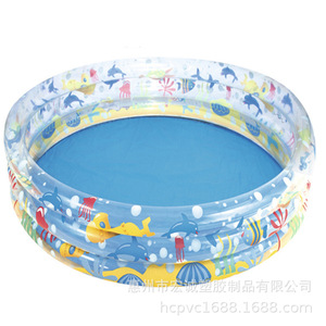 Piscina Inflable de 120 cm, PVC Reforzado, Piscina para Bebés para Uso en Interiores con Diseño de Peces Oceánicos - Product Image 3