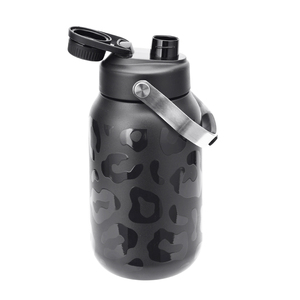 64oz 128oz <b>Large</b> Capacity Gym Stainless Steel Half Gallon Water Bottle With Wide Handle Straw Lid - Product Image 3