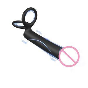Vibrador Anal de Doble Anillo con Textura 3D Certificado por la CE, 10 Modos de Vibración, Masajeador de Punto G de Silicona, Juguete Sexual para Adultos - Product Image 1