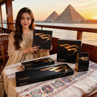 Coffret Cadeau Personnalisé en Carton Rigide Noir Mat avec Logo Estampé à Chaud Doré pour Bâtonnets d'Encens et Emballage Vide de Parfum