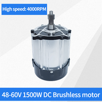48v 60v 1500w DC Brushless 4000Rpm Puissance Moteur à ondes carrées pour Tricycle électrique Rickshaw Moteur d'essieu arrière