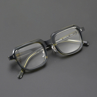 Nouvelle monture de lunettes de vue unisexe VECTOR-016 2025, style vintage carré, monture complète en acétate, anti-lumière bleue, tendance et personnalisée