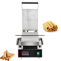Nueva Máquina Eléctrica para Hacer Rollos de Huevo de Guangzhou, Máquina para Hacer Galletas, Acero Inoxidable, Portátil, Alta Productividad, 110/220V, 1 Año de Garantía