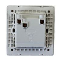 Interrupteurs muraux électriques VNX 2026 de style moderne, grand panneau, blanc, 2 modules, de haute qualité, conformes aux normes britanniques, pour la maison et l'hôtel