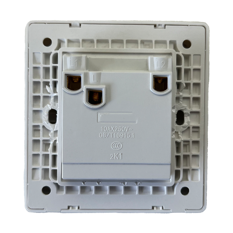VNX 2026 UK Standard Luxury Large Panel Modern Style White Electric 2 Gang High Quality Wall Switches for Home Hotel