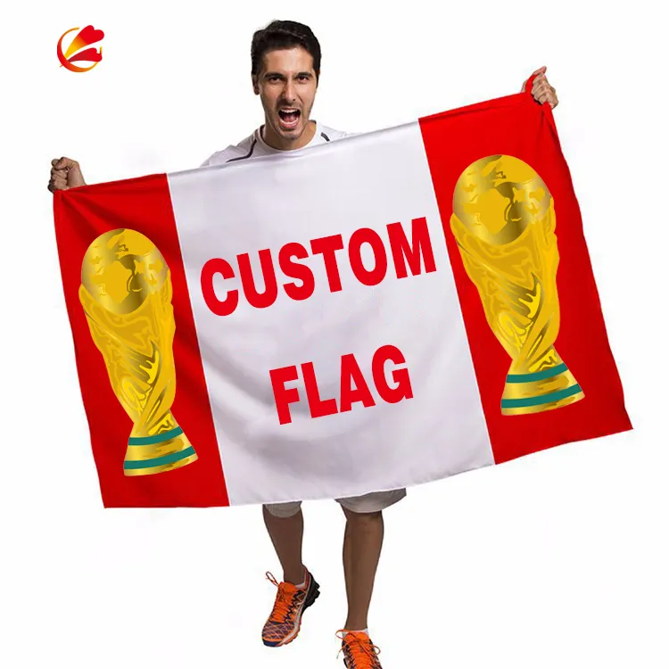 Customized Logo Multiple Colors Promotion Activities Double Sided Printed Polyester 3x5 Ft Custom Flags Real