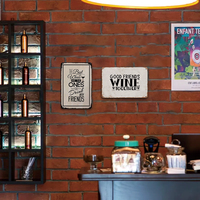 Letrero Metálico con Frase de Vino, Decoración de Pared con Diseño de Copa de Vino para el Hogar, Bar o Cocina