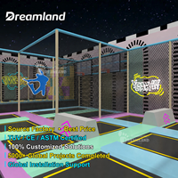 Équipement de parc de trampolines commercial, parc d'aventure pour enfants personnalisé, aire de jeux modulaire souple, certifié ASTM TUV CE