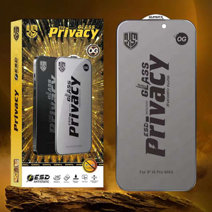 Protection d'écran en verre trempé anti-espion 28 degrés ESD OG pour <span class=keywords><strong>iPhone</strong></span> 16 Pro Max 15 12 Redmi Note 12 13 - Product Image 1