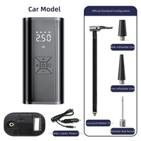 90W 150PSI Portable Tire Inflator Dual Power Smart Air Pump with Digital Display LED Light Power Bank for Car Moto Bike Ball