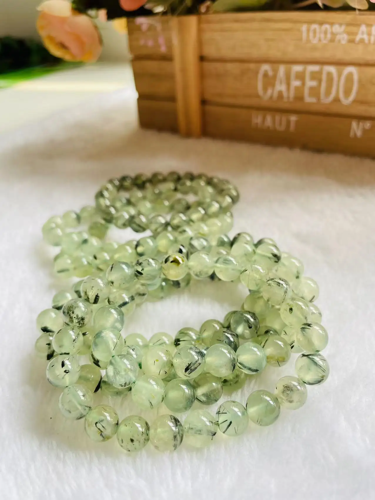 Kindfull 8mm Natural Crystal Quartz Gemstone Healing Bead Stone for Men Women Lucky Charm Energy Bracelet