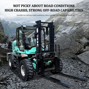 מלגזת שטח קשה HongQian עם מנוע דיזל 4x4, תקן EPA CE Euro 5, תורן תלת-שלבי, צמיגי פוליאוריטן/מוצקים, 1-5 טון. - Product Image 4