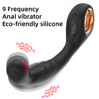 Vibromasseur anal en silicone, jouet sexuel, 9 fréquences, nouveau design, masseur de prostate pour orgasme, supporte l'emballage personnalisé avec logo