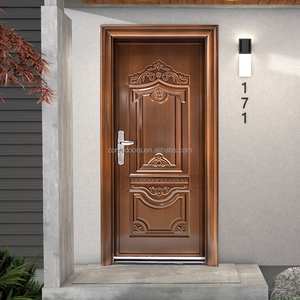 Puerta principal exterior moderna, diseños de puertas, puertas de entrada de hierro frontal, puerta de acero de seguridad para casa - Product Image 6