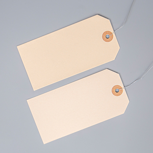Custom Logo Different Color 300GSM Mark Reinforced Eyelet <strong>Manila</strong> Wired Shipping Paper Hang <strong>Tags</strong> - Product Image 1