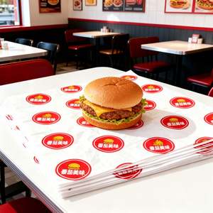 Papier ciré écologique biodégradable et recyclable, simple face, pour emballer les sandwichs, les hamburgers, les sushis, les boulettes de riz et les aliments - Product Image 6