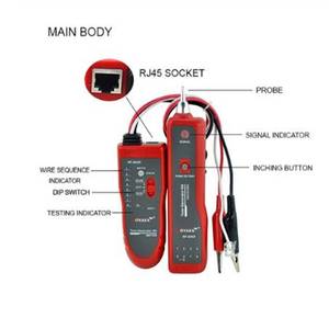 हल्के वजन हैंडहेल्ड लान नेटवर्क केबल टेस्टर rj45 और RJ11 वायर लाइन फाइंडर - Product Image 6
