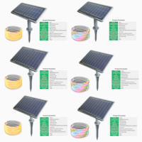 Bande lumineuse LED solaire pour extérieur, étanche IP65, 3000K, 20m avec télécommande, 200W