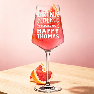 Verre à <span class=keywords><strong>vin</strong></span> personnalisé gravé avec nom sur mesure, cadeaux d'anniversaire, citation amusante gravée, gobelet personnalisé gravé sur mesure - Product Image 3